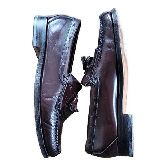 Mens SAS Hand-sewn Kiltie Leather Loafers w/Tassels in Brown Size 10N - Picture 3 of 8